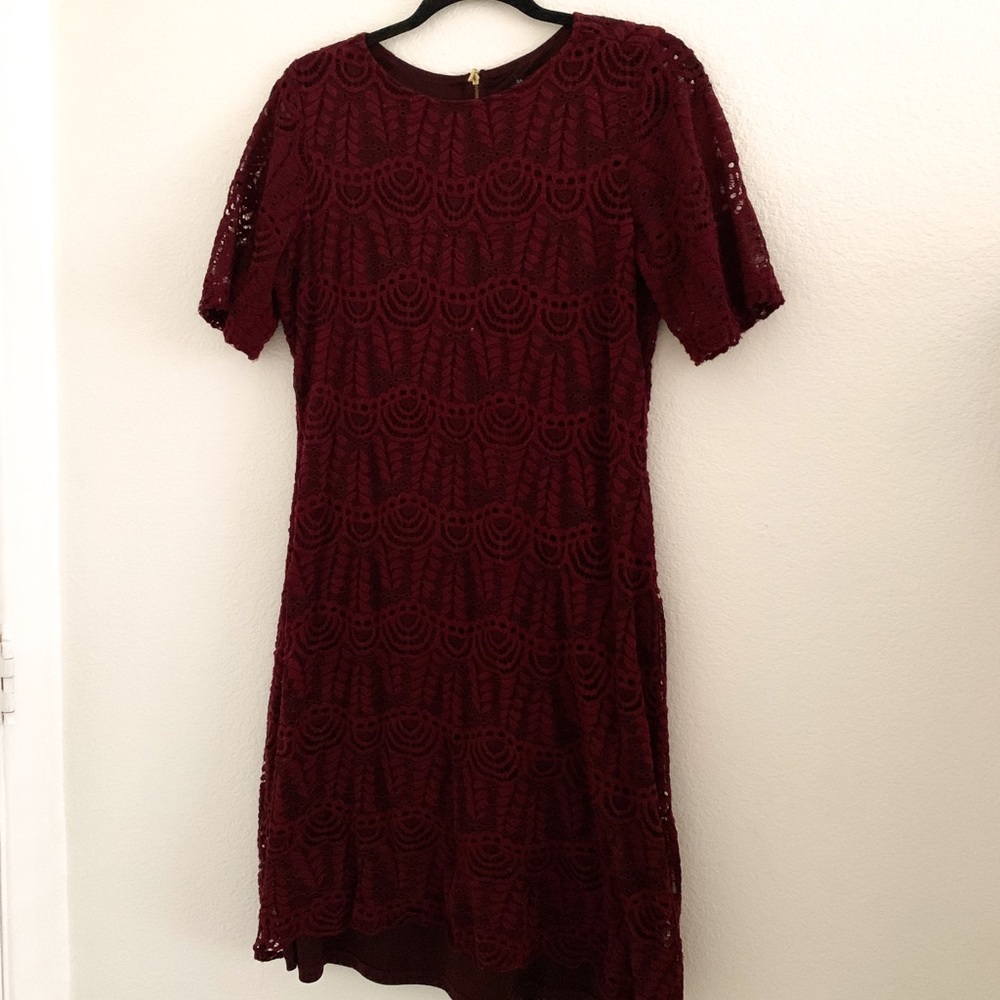 Burgandy lace dress